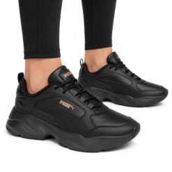 Buty damskie sneakersy sportowe Puma CASSIA 2.0 L. Czarne buty sportowe na co dzień damskie Puma, bez wzorów, z jeansu, trekkingowe. Za 209.00 zł.