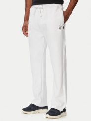 Beverly Hills Polo Club Spodnie dresowe M6608B-HR Biały Regular Fit. Białe spodnie dresowe męskie Beverly Hills Polo Club, bez wzorów, z bawełny. Za 228.99 zł.