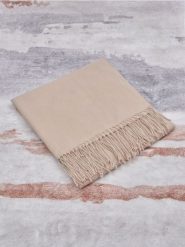 Szalik - beżowy. Brązowe szaliki i kominy damskie Sinsay, bez wzorów. Za 15.99 zł.