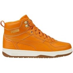 Buty Puma Rebound Rugged 387592 02 pomarańczowe. Brązowe buty sportowe na co dzień męskie bez zapięcia. Za 359.63 zł.