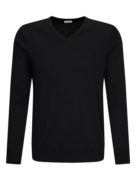 Seidensticker Sweter w kolorze czarnym rozmiar: S. Czarne swetry męskie Seidensticker, s, bez wzorów, z bawełny, bez kołnierzyka. Za 135.49 zł.