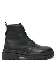 Boss Trapery Nebular Halb lt 50523478 Czarny. Czarne buty zimowe męskie Boss, ze skóry, bez zapięcia. Za 1,199.00 zł.