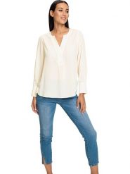 Heine Bluzka w kolorze kremowym rozmiar: 42. Brązowe bluzki damskie Heine, bez wzorów, bez kołnierzyka, bez ramiączek. Za 48.16 zł.
