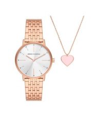 Armani Exchange Zegarek AX7145SET Złoty. Żółte, analogowe zegarki damskie Armani Exchange, złote. Za 529.99 zł.