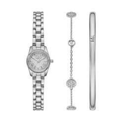 Zestaw zegarek i bransoletka Michael Kors. Szare bransoletki damskie Michael Kors, srebrne. Za 1,689.00 zł.