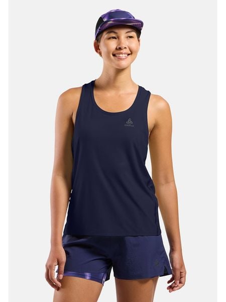 Odlo Top "Zeroweight Chill-Tec" w kolorze granatowym do biegania rozmiar: S. Niebieskie topy damskie Odlo, s, bez wzorów, bez kołnierzyka. Za 159.95 zł.