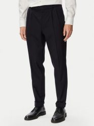 BOSS Spodnie materiałowe 50567532 Granatowy Regular Fit. Niebieskie spodnie materiałowe męskie Boss, bez wzorów, z materiału. Za 999.99 zł.