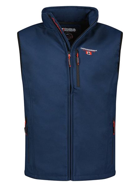 Canadian Peak Kamizelka softshellowa "Vakiteak" w kolorze granatowym rozmiar: L. Niebieskie kamizelki męskie Canadian Peak, l. Za 157.73 zł.