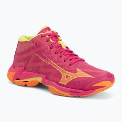 Buty do siatkówki Mizuno Wave Lightning Elite Mid. Czerwone buty sportowe na co dzień damskie Mizuno, bez wzorów, z materiału, do siatkówki, mizuno wave. Za 789.99 zł.