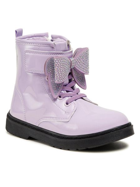 Nelli Blu Kozaki CM211016-15 Fioletowy. Fioletowe kozaki dziewczęce Nelli Blu, bez wzorów, ze skóry, bez obcasa. Za 99.99 zł.