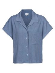 Herrlicher Bluzka "Elison" w kolorze niebieskim rozmiar: S. Niebieskie bluzki damskie Herrlicher, s, bez wzorów, z bawełny, bez kołnierzyka, bez ramiączek. Za 126.99 zł.