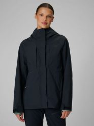 4F Kurtka trekkingowa membrana 10000 damska - czarna M. Czarne kurtki damskie 4f, m, bez wzorów, bez kaptura. Za 399.99 zł.