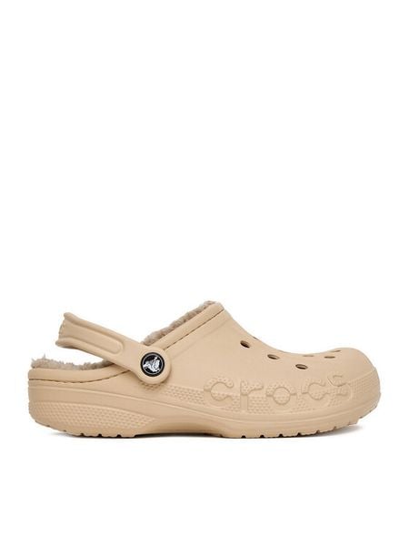 Crocs Klapki C-BAYA LINED CLOG 205969-2ZM Beżowy. Brązowe klapki damskie Crocs, bez wzorów, z tworzywa sztucznego, bez obcasa. Za 169.99 zł.