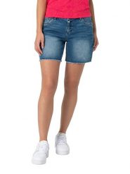 Timezone Szorty dżinsowe - Regular fit - w kolorze niebieskim rozmiar: W30. Niebieskie szorty damskie Timezone, z aplikacjami, klasyczne. Za 74.63 zł.