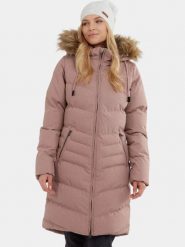 Płaszcz Zimowy Damski Fundango Puppis. Fioletowe płaszcze damskie Fundango, na zimę, xs, bez wzorów, z futra, eleganckie. Za 499.00 zł.