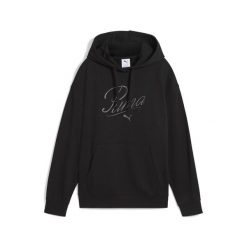 Damska bluza z kapturem ESS SCRIPT Comfort PUMA Black. Czarne bluzy z kapturem damskie Puma. Za 309.98 zł.
