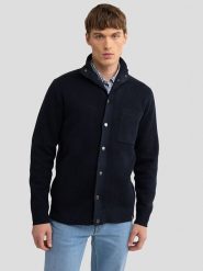 BIG STAR Kardigan w kolorze granatowym rozmiar: XXL. Niebieskie kardigany męskie Big Star, xxl, bez wzorów, retro, bez kołnierzyka. Za 164.99 zł.