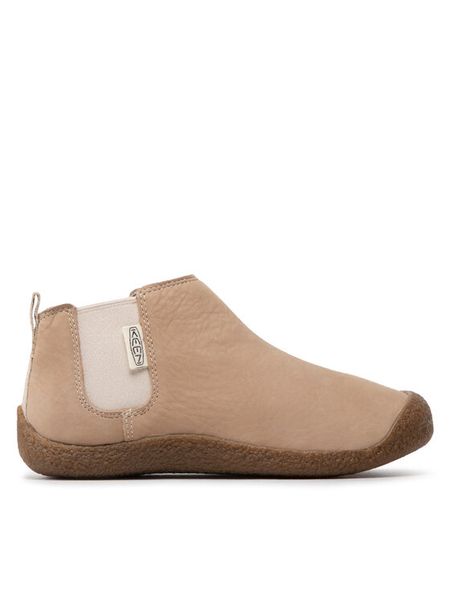 Keen Sztyblety Mosey Chelsea Leather 1026453 Beżowy. Brązowe botki damskie Keen, z nubiku, bez obcasa, na płaskiej podeszwie, bez zapięcia. Za 309.99 zł.