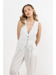 Awama Kamizelka w kolorze kremowym rozmiar: XL. Brązowe kamizelki damskie Awama, xl. Za 127.99 zł.