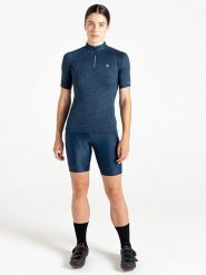 Dare 2b Koszulka kolarska "Pedal To Jersey" w kolorze granatowym rozmiar: 34. Niebieskie bluzki sportowe damskie Dare 2b, bez wzorów, z jersey, bez ramiączek. Za 79.03 zł.