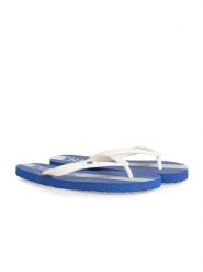 Champion Japonki "Big Classic Evo" | S20879 | Flip Flop Big Classic Evo | Mężczyzna | Biały, Niebieski. Białe klapki i japonki męskie CHAMPION, z materiału. W wyprzedaży za 59.00 zł.