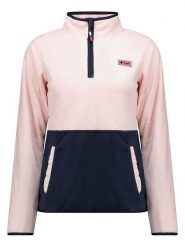 Geographical Norway Bluza polarowa "Touki" w kolorze jasnoróżowo-granatowym rozmiar: S. Różowe bluzy bez kaptura damskie Geographical Norway, s, z polaru. Za 95.95 zł.
