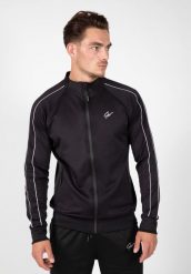 Bluza fitness męska Gorilla Wear Wenden Track Jacket. Białe bluzy bez kaptura męskie GORILLA WEAR, bez wzorów, z dresówki, bez kołnierzyka, bez ramiączek. Za 267.55 zł.