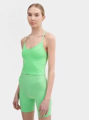 4F Crop top slim gładki damski M/L. Czerwone topy damskie 4f, l, bez wzorów, z dzianiny, bez kołnierzyka. Za 79.99 zł.