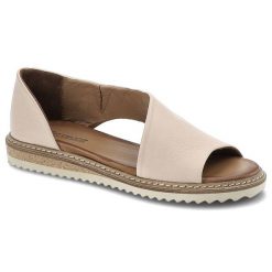 Różowe Sandały Artiker Wygodne Skórzane Buty. Czerwone sandały damskie Artiker, bez wzorów, ze skóry, bez obcasa. Za 269.00 zł.