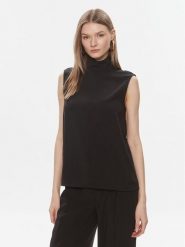 Calvin Klein Bluzka K20K206376 Czarny Regular Fit. Czarne bluzki damskie CALVIN KLEIN, bez wzorów, z syntetyku, bez ramiączek. Za 519.99 zł.