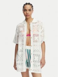 Banana Moon Sukienka plażowa Kiria Minorca MXR10 Biały Regular Fit. Białe sukienki damskie Banana Moon, na plażę, l, bez wzorów, z bawełny, bez kołnierzyka, bez ramiączek. Za 699.99 zł.