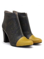 Neefs Botki w kolorze czarno-żółtym rozmiar: 39. Czarne botki damskie Neefs, bez obcasa, bez zapięcia. Za 252.99 zł.