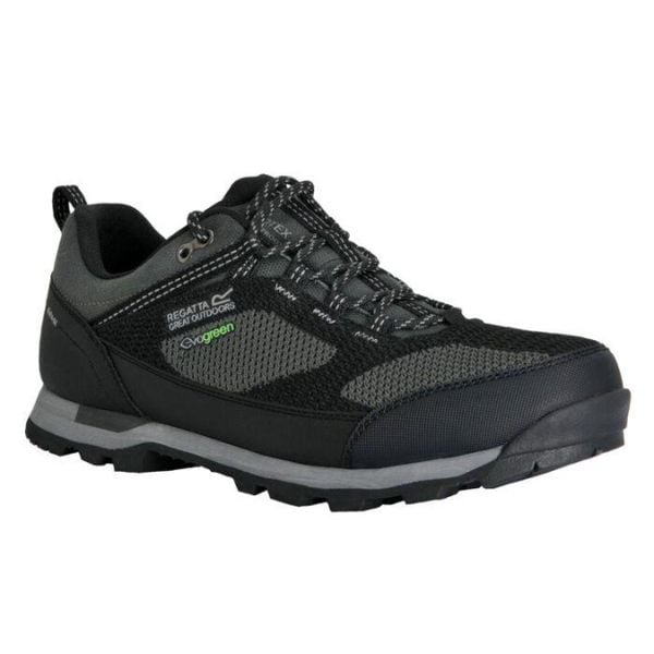 Buty trekkingowe męskie Regatta Blackthorn Evo Low wodoodporne. Czarne buty trekkingowe męskie Regatta, z materiału, bez zapięcia, trekkingowe. Za 249.49 zł.