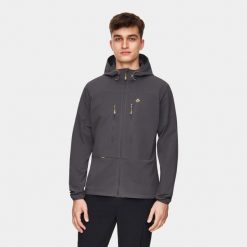 Kurtka męska softshell Alpinus Pourri. Żółte kurtki męskie Alpinus, m, bez wzorów, z softshellu, bez kaptura. Za 299.00 zł.