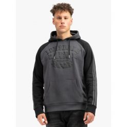 Bluza z kapturem o klasycznym kroju Lonsdale Linnfoots. Szare bluzy z kapturem męskie Lonsdale, m, z bawełny. Za 295.00 zł.