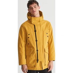 Kurtka parka z kapturem - Żółty. Żółte kurtki damskie Reserved, l, bez wzorów, z kapturem. Za 159.99 zł.