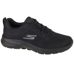 Buty sportowe Sneakersy męskie, Skechers Go Walk 6 Avalo. Czarne buty sportowe na co dzień męskie Skechers, z materiału, bez zapięcia, trekkingowe. Za 289.99 zł.
