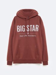 Bluza męska z kapturem z logo BIG STAR bordowa Ashlyno 604. Czerwone bluzy z kapturem męskie Big Star, l, z materiału. W wyprzedaży za 229.99 zł.