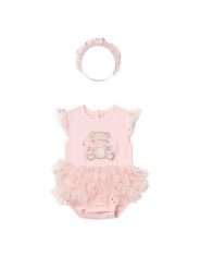 Mayoral Body dziecięce 1729 Różowy. Czerwone body niemowlęce Mayoral, bez wzorów, z bawełny, bez ramiączek. Za 122.99 zł.