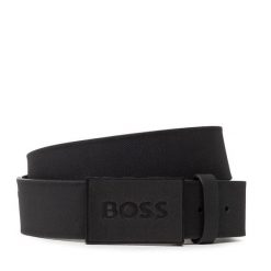 Pasek BOSS. Czarne paski męskie Boss, bez wzorów. Za 389.99 zł.