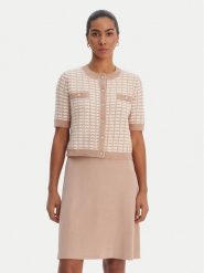 Morgan Sukienka dzianinowa 261-RMORESA Beżowy Slim Fit. Brązowe sukienki damskie Morgan, s, bez wzorów, z dzianiny, bez kołnierzyka, bez ramiączek. Za 429.99 zł.