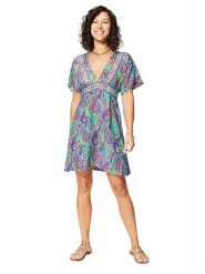 Ipanima Sukienka w kolorze fioletowo-turkusowym rozmiar: 34-40. Różowe sukienki damskie Ipanima, bez wzorów, bez kołnierzyka, bez ramiączek, mini. Za 56.99 zł.