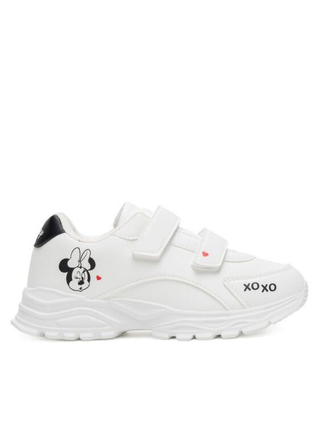 Mickey&Friends Sneakersy AVO-SS25-244DSTC Biały. Białe buty sportowe dziewczęce Mickey&Friends, bez wzorów, z materiału, bez zapięcia. Za 119.99 zł.