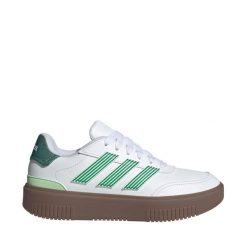 Buty damskie adidas Courtblock Bold. Białe buty sportowe na co dzień damskie Adidas, bez wzorów, z gumy, trekkingowe. Za 226.99 zł.
