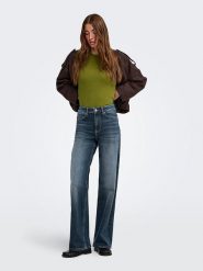 ONLY Dżinsy - Wide leg - w kolorze granatowym rozmiar: S/L32. Niebieskie jeansy damskie Only. Za 179.95 zł.