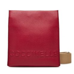 Torebka Coccinelle. Czerwone listonoszki damskie Coccinelle, bez wzorów, bez dodatków. Za 729.99 zł.