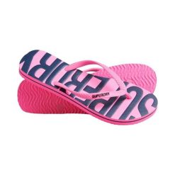 Damskie klapki wegańskie Superdry Vintage. Czerwone klapki damskie Superdry., bez wzorów, z gumy, bez obcasa. Za 118.40 zł.