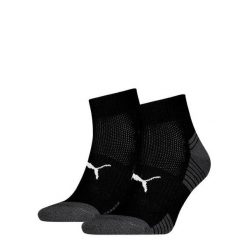 Skarpety PUMA Sport Cushioned Quarter 2 pary. Czarne skarpetki damskie Puma, bez wzorów. Za 62.99 zł.