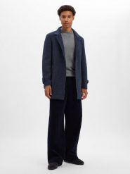 Finshley & Harding London płaszcz wełniany Mężczyźni niebieski, 52. Niebieskie płaszcze męskie Finshley & Harding London, m, bez wzorów, z wełny. Za 799.95 zł.
