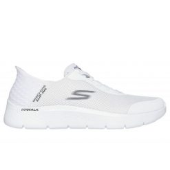 Buty Skechers Go Walk Flex Hands Up M 216324BRN białe. Białe buty sportowe na co dzień męskie bez zapięcia. Za 479.69 zł.